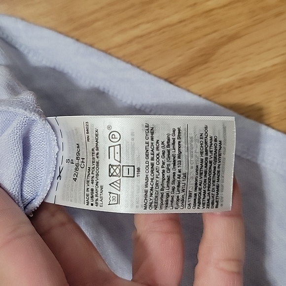 Banana Republic Blue Asymmetrical Knit Blouse small - Picture 5 of 11